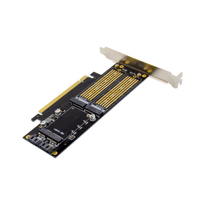 InLine® PCIe Karte x16 zu 2x M.2, 1x mSATA  (Produktbild 5)