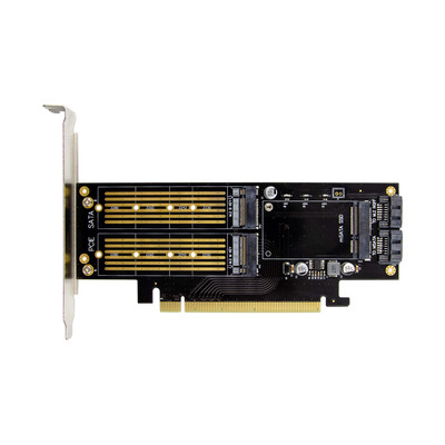 InLine® PCIe Karte x16 zu 2x M.2, 1x mSATA (Produktbild 6)