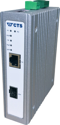 Hutschienen Media Konverter, 1x 100/1000 SFP -- 1x 100/1000T RJ45, IAC-3012 (Produktbild 1)