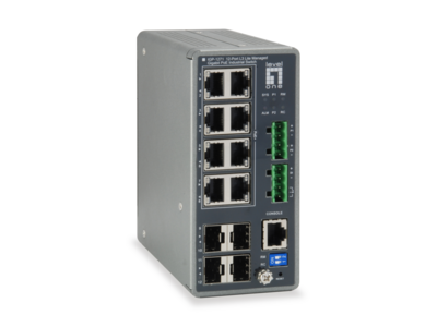 12-Port L3 Lite Managed Gigabit PoE Ind. Switch -- 8 PoE Outputs,240W, 4x SFP, IGP-1271 (Produktbild 1)