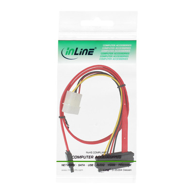 InLine® SAS Anschlussk., 29pol SFF-8482 + Power an 1x SATA, single Target, 0,5m (Produktbild 2)