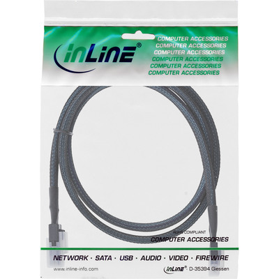 InLine® Slim SAS Kabel, SFF-8654 4i zu Mini SAS SFF-8087, 12Gb/s, 0,5m (Produktbild 3)