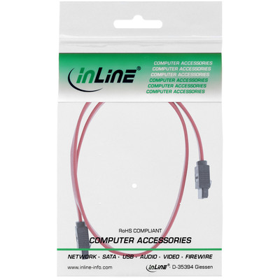 InLine® SATA 6Gb/s Kabel, mit Lasche, 0,3m (Produktbild 2)