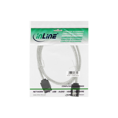 InLine® SATA 6Gb/s Kabel rund, mit Lasche, 0,3m (Produktbild 2)