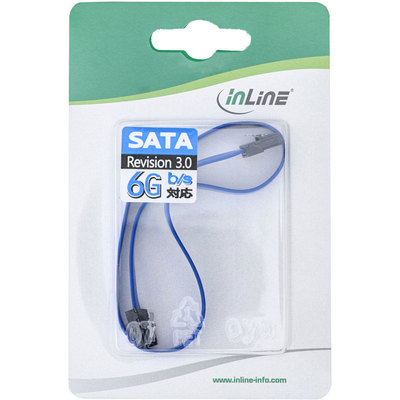 InLine® SATA 6Gb/s Anschlusskabel klein, mit Sicherheitslasche, 0,3m (Produktbild 2)