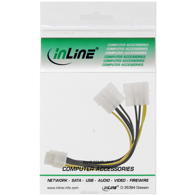 InLine® Stromadapter intern, 2x 4pol zu 8pol für PCIe (PCI-Express) Grafikkarten (Produktbild 2)