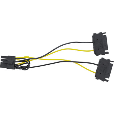 InLine® Stromadapter intern, 2x SATA zu 8pol für PCIe (PCI-Express) Grafikkarten (Produktbild 2)