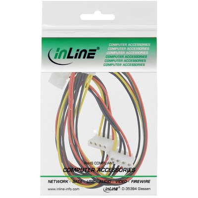 InLine® Strom Y-Kabel intern, 1x 13,34cm (5,25) an 4x 13,34cm (5,25) (Produktbild 2)