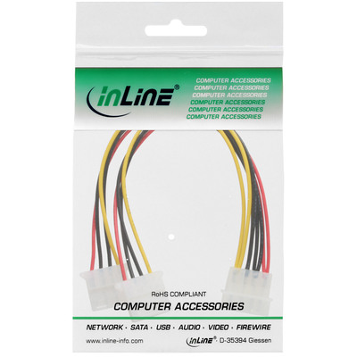 InLine® Strom Y-Kabel intern, 1x 5,25 an 2x 5,25, bulk 0,20m (Produktbild 2)