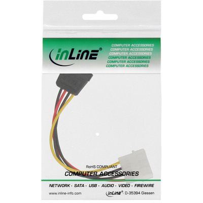 InLine® SATA Stromadapterkabel, 1x 13,34cm (5,25) BU an 15pol SATA ST, 0,15m (Produktbild 2)