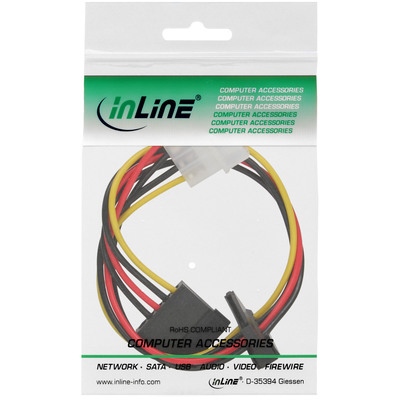 InLine® Strom Kabel intern, 1x 13,34cm (5,25) an 2x 15pol SATA, 0,30m (Produktbild 2)