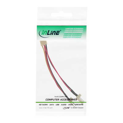 InLine® Lüfter Adapterkabel, 3pol Molex BU an 2x 3pol Molex ST, 100er Pack (Produktbild 2)