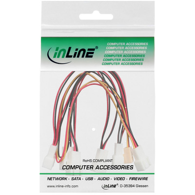 InLine® Lüfter Adapterkabel, 3pol Molex Buchse an 6x 3pol Molex Stecker (Produktbild 2)