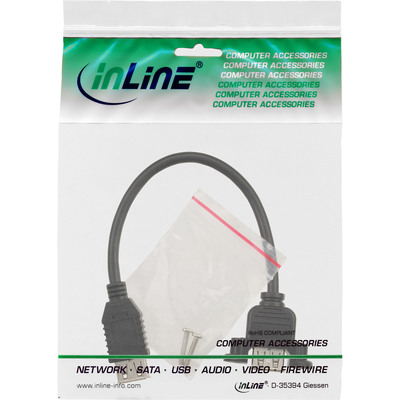 InLine® USB 2.0 Adapterkabel, Buchse A auf Einbaubuchse A, 0,2m (Produktbild 2)