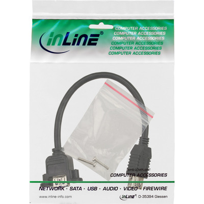 InLine® USB 3.0 Adapterkabel, Buchse A auf Einbaubuchse A, 0,20m (Produktbild 2)