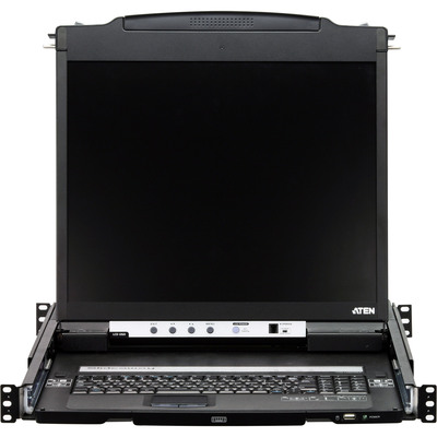ATEN CL5800N 19 Slideaway KVM LCD Console, USB, PS/2, Rackmontage, DE-Layout  (Produktbild 5)