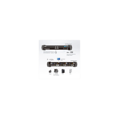ATEN CS1782A CubiQ KVMP-Switch 2-fach, DVI, USB 2.0, Audio 7.1  (Produktbild 5)