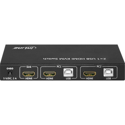 InLine® KVM Desktop Switch, 2-fach, HDMI 4K2K, USB 2.0 Hub, mit Audio  (Produktbild 5)