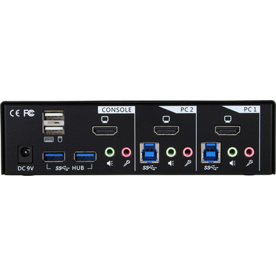 InLine® KVM Desktop Switch, 2-fach, HDMI, USB 3.0 Hub, mit Audio (Produktbild 3)