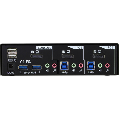 InLine® KVM Desktop Switch, 2-fach, DisplayPort, USB 3.0 Hub, mit Audio (Produktbild 3)