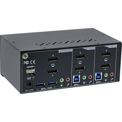 InLine® KVM Desktop Switch, 2-fach, Dual-Monitor DisplayPort 1.2, 4K, USB 3.0, Audio (Produktbild 2)