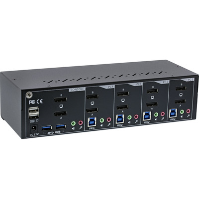 InLine® KVM Desktop Switch, 4-fach, Dual-Monitor DisplayPort 1.2, 4K, USB 3.0, Audio (Produktbild 2)