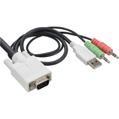 InLine® KVM Switch, 2-fach, VGA, USB, mit Audio, integr. Kabel (Produktbild 2)