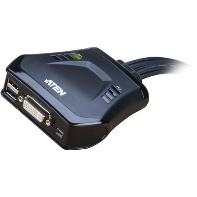 ATEN CS22D KVM-Switch 2-fach, DVI, USB, mit Kabelfernbedienung (Produktbild 2)
