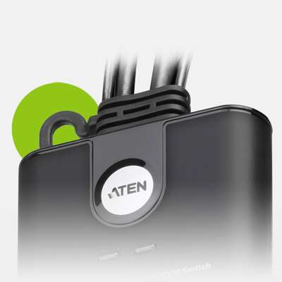 ATEN CS22HF 2-Port USB HDMI Kabel KVM-Switch mit Remote, FHD (Produktbild 3)
