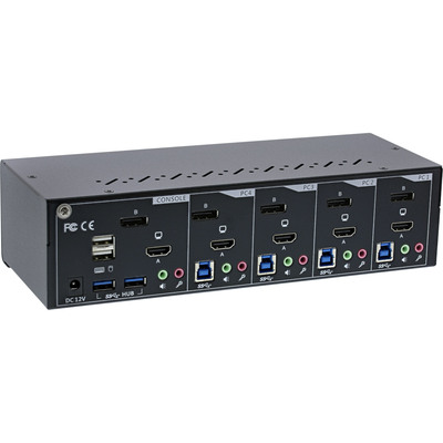 InLine® KVM Desktop Switch, 4-fach, Dual Monitor, DP + HDMI, 4K, USB 3.0, Audio (Produktbild 2)