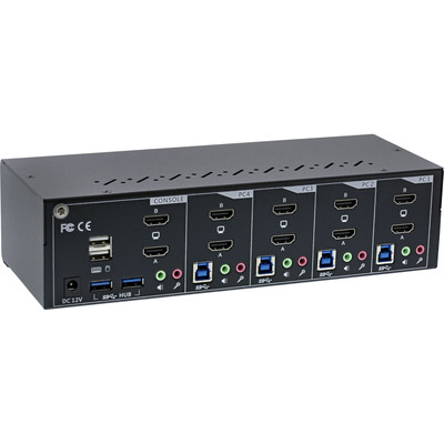 InLine® KVM Desktop Switch, 4-fach, Dual Monitor, HDMI, 4K, USB 3.0, Audio (Produktbild 2)