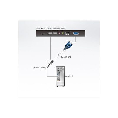 ATEN 2A-130G VGA-EDID-Emulator, max. 1920x1200 (Produktbild 2)