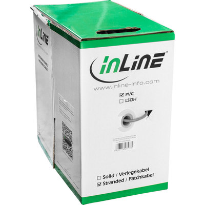 InLine Patchkabel Cat.5e, grau, F/UTP, AWG26 CCA, PVC, 300m (Produktbild 11)