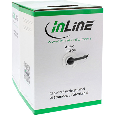 InLine® Patchkabel Cat.5e, schwarz, SF/UTP, AWG26, PVC, 100m (Produktbild 3)