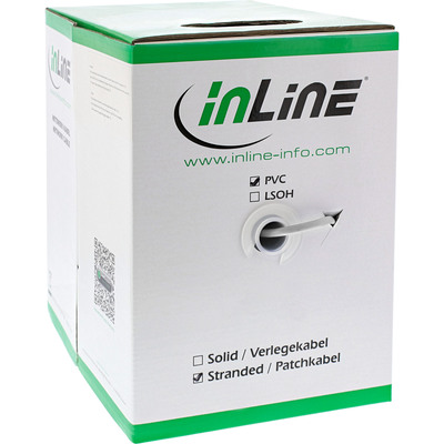 InLine® Patchkabel Cat.5e, weiß, SF/UTP, AWG26, PVC, 100m (Produktbild 3)