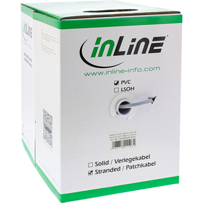 InLine® Patchkabel Cat.5e, grau, SF/UTP, AWG26, CCA, PVC, 100m (Produktbild 3)
