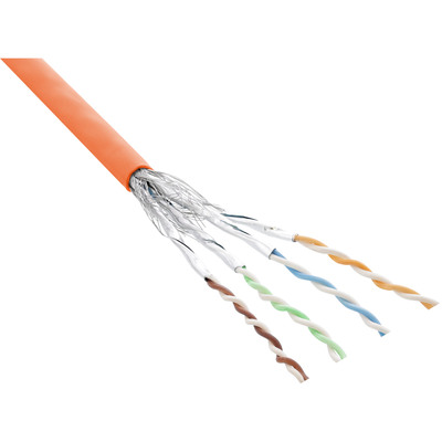 InLine® Patchkabel Cat.6 S/FTP (PiMf), orange, AWG27, PVC, CU, 100m (Produktbild 2)