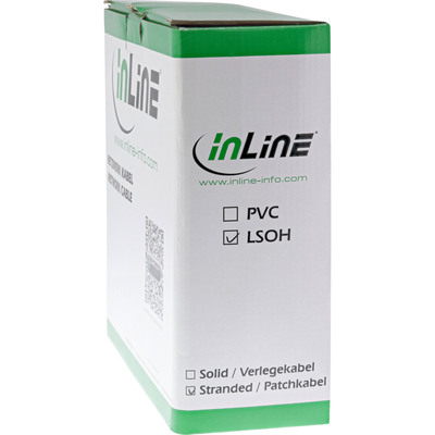 InLine® Patchkab., S/FTP (PiMf), Cat.6A, 500MHz, halogenfrei, Kupfer, grau, 100m (Produktbild 2)