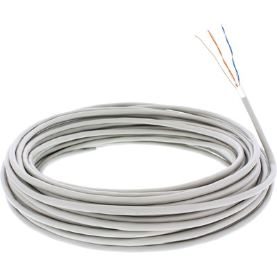 InLine® Telefon-Kabel 4-adrig, 2x2x0,6mm, zum Verlegen, 100m Rolle (Produktbild 2)