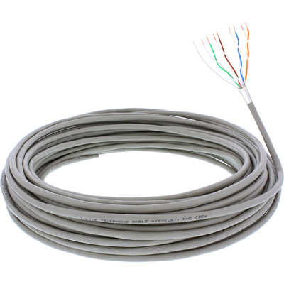 InLine® Telefon-Kabel 8-adrig, 4x2x0,6mm, zum Verlegen, 25m Ring (Produktbild 2)