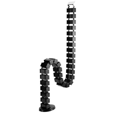 InLine® Kabelkanal flexibel für höhenverstellbare Tische, 4 Kammern, schwarz (Produktbild 3)