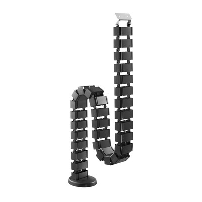 InLine® Kabelkanal flexibel für höhenverstellbare Tische, 4 Kammern, schwarz  (Produktbild 5)