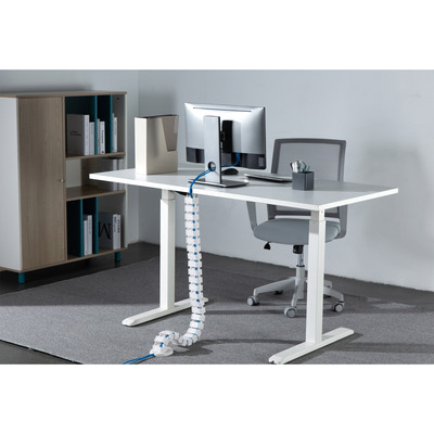 InLine® Kabelkanal flexibel für höhenverstellbare Tische, 4 Kammern, weiß  (Produktbild 5)