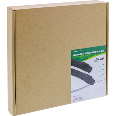 InLine® Kabelgeflechtschlauch Polyester, selbstverschließend, schwarz, 25mm, 2m  (Produktbild 5)