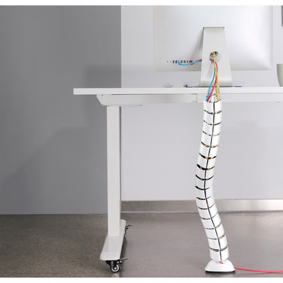 InLine® Kabelkanal flexibel, vertikal für Tische, 2 Kammern, 0,80m, weiß  (Produktbild 5)