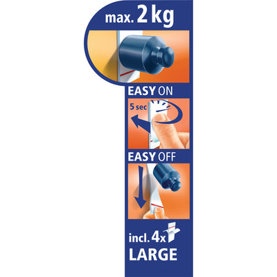 tesa Powerstrips large, 10er-Pack, für Objekte bis zu zwei Kilogramm Gewicht (Produktbild 2)