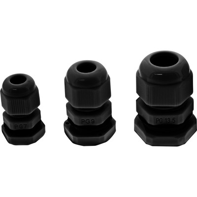 InLine® Kabeldurchführung PG 7 Nylon IP68 3,5-6mm, schwarz, 10 Stück  (Produktbild 5)