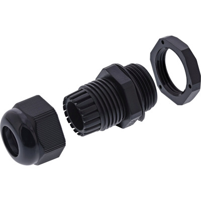 InLine® Kabeldurchführung PG 7 Nylon IP68 3,5-6mm, schwarz, 10 Stück (Produktbild 6)