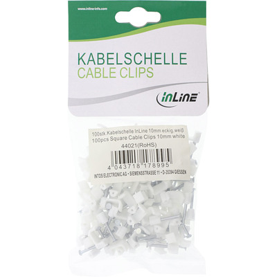 InLine® Kabelschelle 10mm eckig, weiß, 100 Stück (Produktbild 11)
