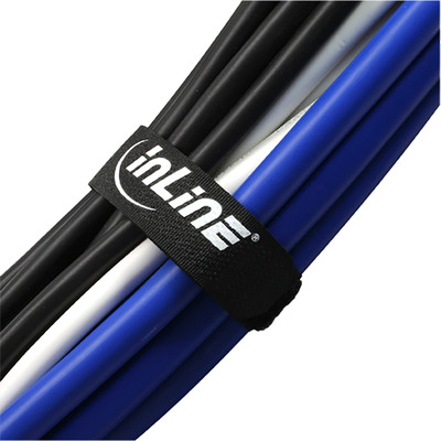 InLine® Klettschlaufen Set, 5 Stk. 20x300mm + 5 Stk. 20x500mm, schwarz (Produktbild 3)